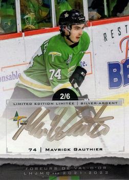 2021-22 Extreme Val-d'Or Foreurs (QMJHL) - Autographs Silver #22 Mavrick Gauthier Front