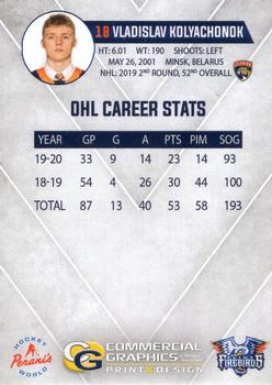 2019-20 Flint Firebirds (OHL) #2 Vladislav Kolyachonok Back