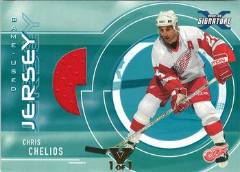 2015-16 In The Game Final Vault - 2002-03 Be a Player Signature Series Jerseys (Gold Vault Stamp) #SGJ-34 Chris Chelios Front