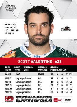 2021-22 Playercards (DEL) #DEL-005 Scott Valentine Back