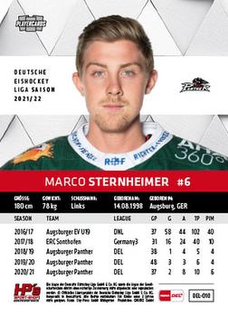 2021-22 Playercards (DEL) #DEL-010 Marco Sternheimer Back