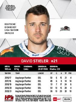 2021-22 Playercards (DEL) #DEL-014 David Stieler Back