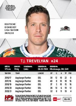 2021-22 Playercards (DEL) #DEL-015 T.J. Trevelyan Back
