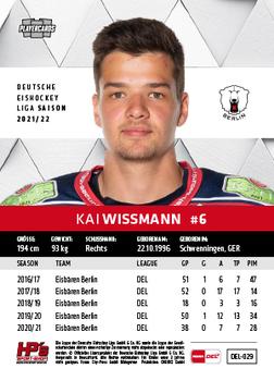2021-22 Playercards (DEL) #DEL-029 Kai Wissmann Back