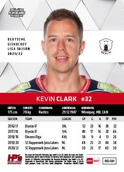 2021-22 Playercards (DEL) #DEL-041 Kevin Clark Back