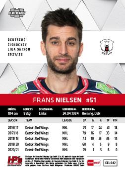 2021-22 Playercards (DEL) #DEL-042 Frans Nielsen Back