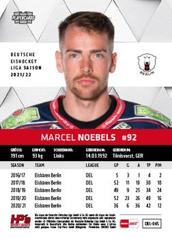 2021-22 Playercards (DEL) #DEL-045 Marcel Noebels Back