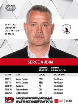 2021-22 Playercards (DEL) #DEL-049 Serge Aubin Back
