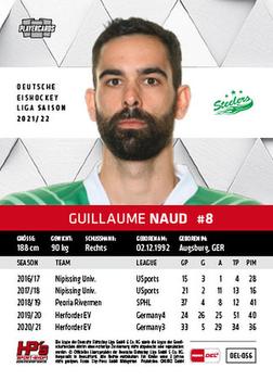 2021-22 Playercards (DEL) #DEL-056 Guillaume Naud Back