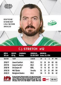 2021-22 Playercards (DEL) #DEL-063 C.J. Stretch Back