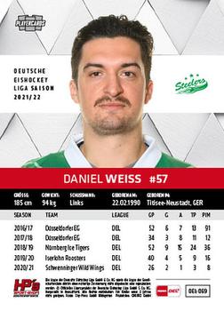 2021-22 Playercards (DEL) #DEL-069 Daniel Weiss Back