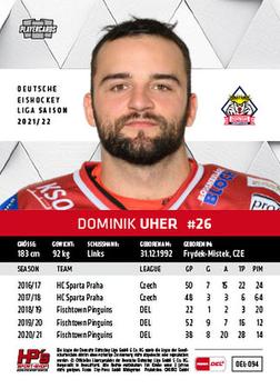2021-22 Playercards (DEL) #DEL-094 Dominik Uher Back