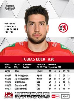 2021-22 Playercards (DEL) #DEL-112 Tobias Eder Back