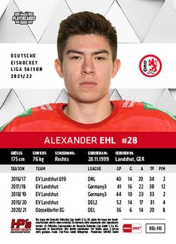 2021-22 Playercards (DEL) #DEL-113 Alexander Ehl Back