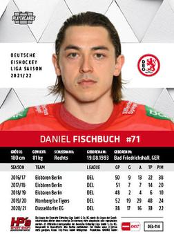 2021-22 Playercards (DEL) #DEL-114 Daniel Fischbuch Back
