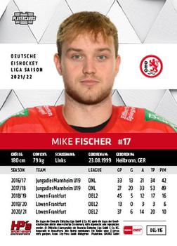 2021-22 Playercards (DEL) #DEL-115 Mike Fischer Back
