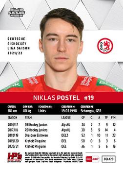 2021-22 Playercards (DEL) #DEL-120 Niklas Postel Back