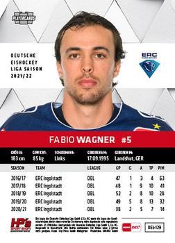 2021-22 Playercards (DEL) #DEL-129 Fabio Wagner Back