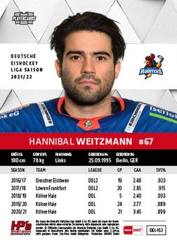 2021-22 Playercards (DEL) #DEL-152 Hannibal Weitzmann Back