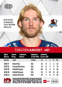 2021-22 Playercards (DEL) #DEL-160 Torsten Ankert Back