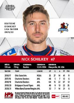 2021-22 Playercards (DEL) #DEL-162 Nick Schilkey Back