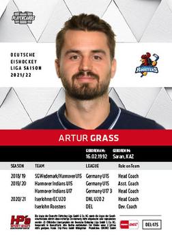 2021-22 Playercards (DEL) #DEL-175 Artur Grass Back