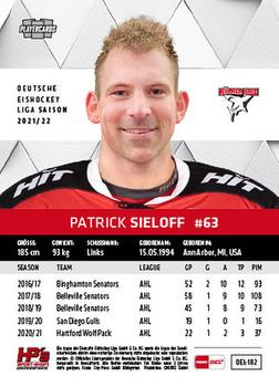 2021-22 Playercards (DEL) #DEL-182 Patrick Sieloff Back