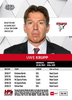 2021-22 Playercards (DEL) #DEL-199 Uwe Krupp Back