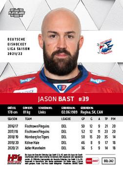2021-22 Playercards (DEL) #DEL-242 Jason Bast Back