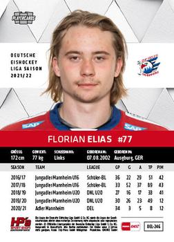 2021-22 Playercards (DEL) #DEL-246 Florian Elias Back