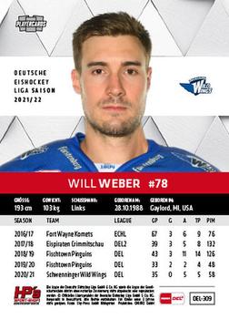 2021-22 Playercards (DEL) #DEL-309 Will Weber Back