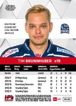 2021-22 Playercards (DEL) #DEL-336 Tim Brunnhuber Back
