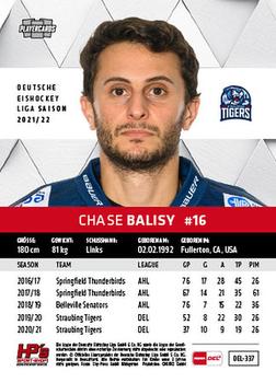 2021-22 Playercards (DEL) #DEL-337 Chase Balisy Back