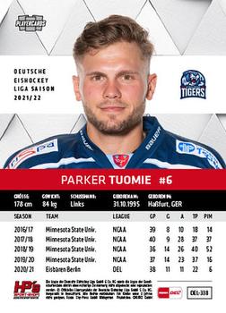 2021-22 Playercards (DEL) #DEL-338 Parker Tuomie Back