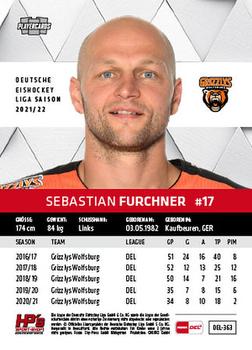 2021-22 Playercards (DEL) #DEL-363 Sebastian Furchner Back