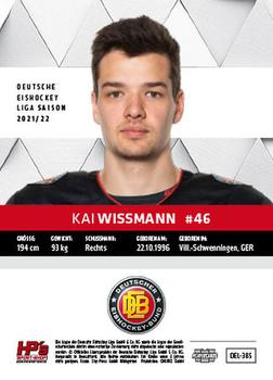 2021-22 Playercards (DEL) #DEL-385 Kai Wissmann Back