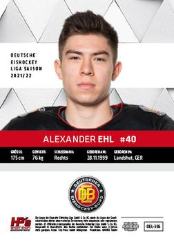 2021-22 Playercards (DEL) #DEL-386 Alexander Ehl Back