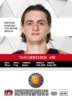 2021-22 Playercards (DEL) #DEL-399 Taro Jentzsch Back