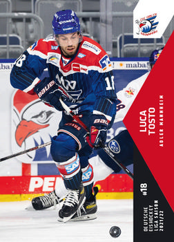 2021-22 Playercards (DEL) #DEL-439 Luca Tosto Front
