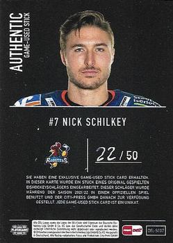 2021-22 Playercards (DEL) - Sticks #DEL-SC07 Nick Schilkey Back