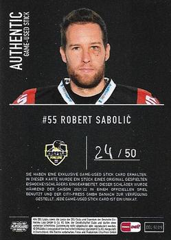 2021-22 Playercards (DEL) - Sticks #DEL-SC09 Robert Sabolic Back