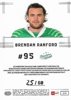 2021-22 Playercards (DEL) - Jerseys #JC-03 Brendan Ranford Back