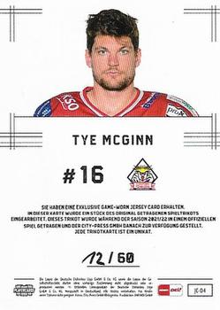 2021-22 Playercards (DEL) - Jerseys #JC-04 Tye Mcginn Back