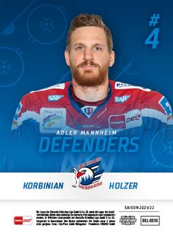 2021-22 Playercards (DEL) - Defenders #DEL-DE10 Korbinian Holzer Back