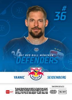 2021-22 Playercards (DEL) - Defenders #DEL-DE11 Yannic Seidenberg Back