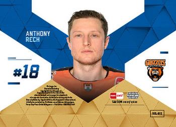 2021-22 Playercards (DEL) - Impact Imports #DEL-II15 Anthony Rech Back