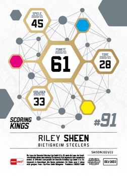 2021-22 Playercards (DEL) - Scoring Kings #DEL-SK-03 Riley Sheen Back