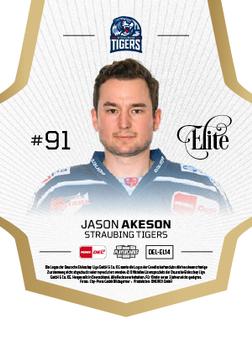 2021-22 Playercards (DEL) - Elite #DEL-EL14 Jason Akeson Back
