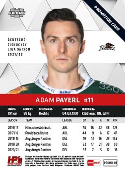 2021-22 Playercards (DEL) - Promos #PROMO-01 Adam Payerl Back