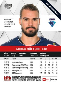 2021-22 Playercards (DEL) - Promos #PROMO-06 Mirko Höfflin Back